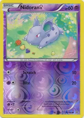 Primal Clash Nidoran (f) #66/160 reverse holo